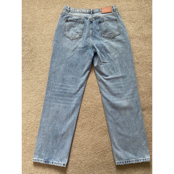 Princess Polly Holly Blue Cross Asymmetrical Straight Jeans Size US 8 Denim - Picture 6 of 12